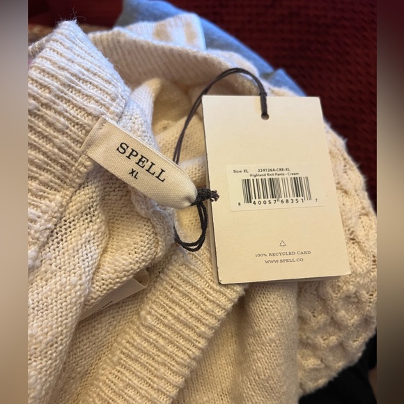 Spell Highland Knit Pants in cream - Picture 9 of 9